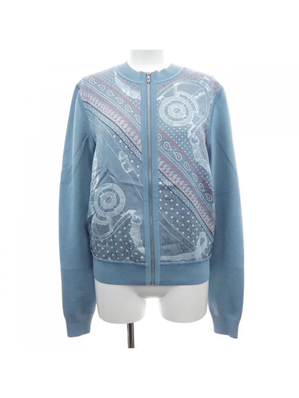 Hermes Eperon D'or Bandana Twillaine Cardigan